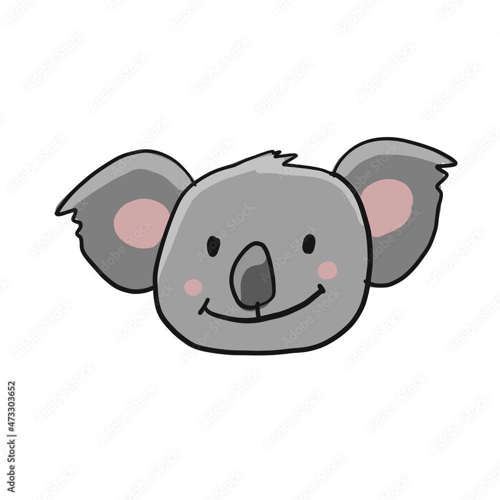 Little Koala face. Character for your design Little Koala face. Character for your design