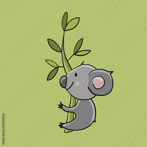 Little Koala character. Sketch for your design