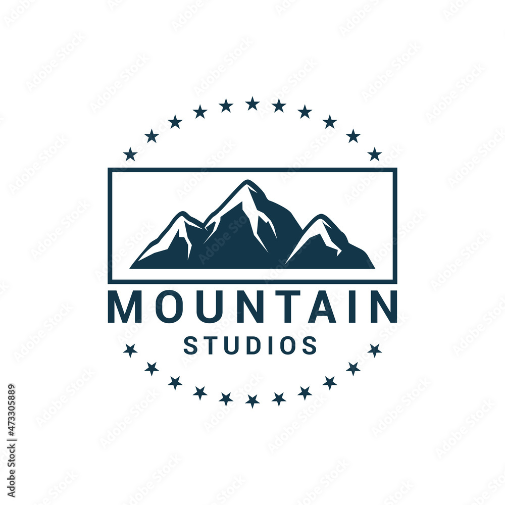 mountain studios and outdoor adventure logo