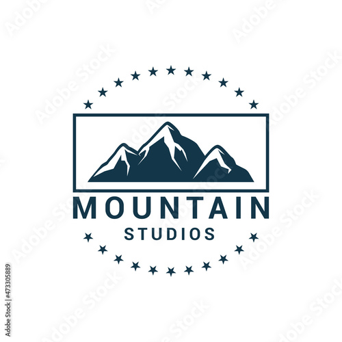 mountain studios and outdoor adventure logo
