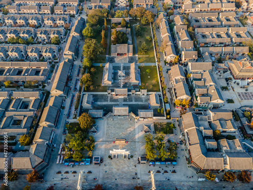 Aerial photography of the ancient city of Jimo, Qingdao photo