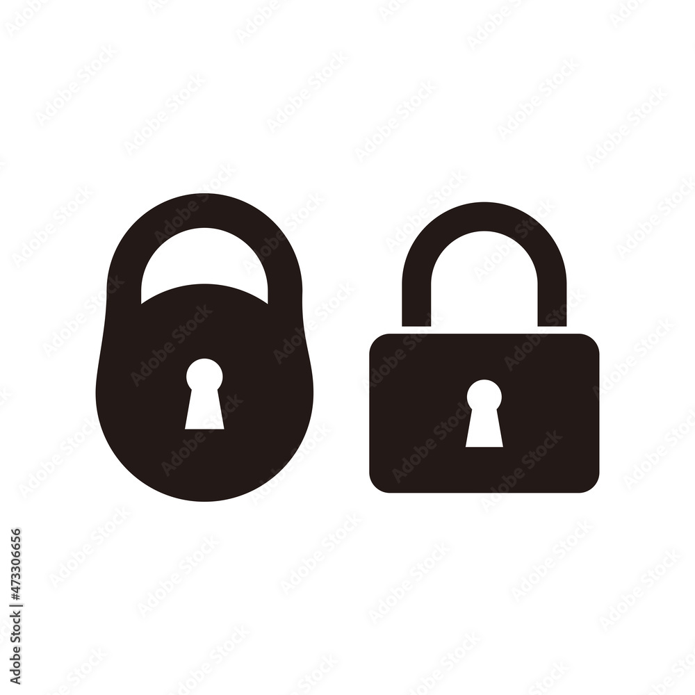 Padlock set icon, vector illustration symbol Padlock set icon, vector illustration symbol