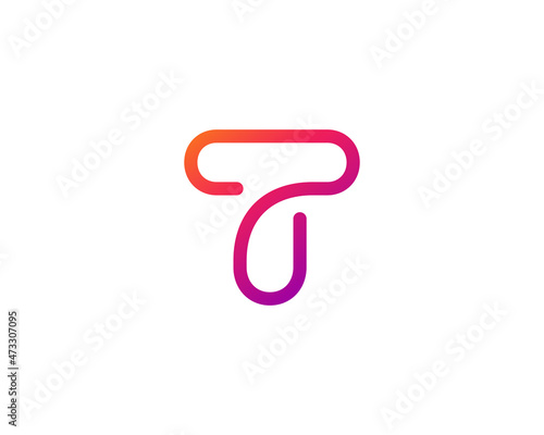 Letter T logo icon design template elements photo