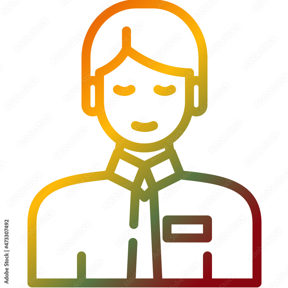 receptionist gradient icon receptionist gradient icon