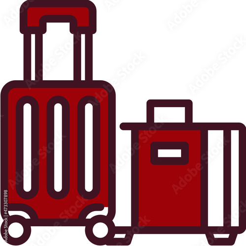 luggage one color icon
