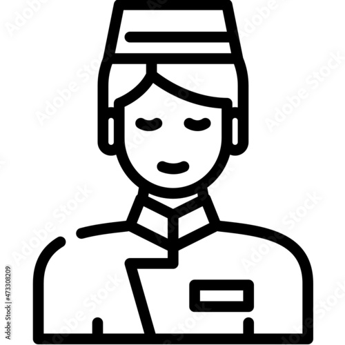 bellboy line icon