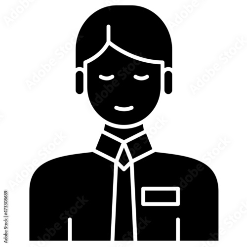 receptionist solid icon