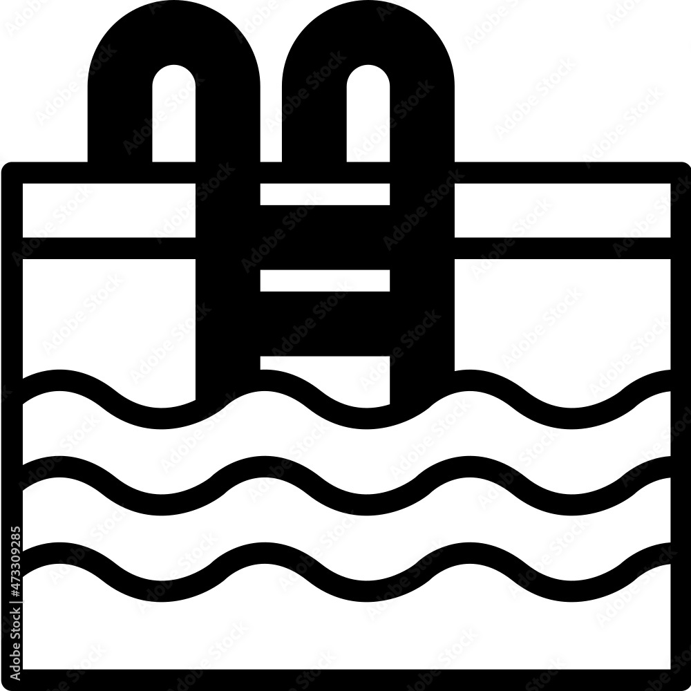 pool solid line icon pool solid line icon