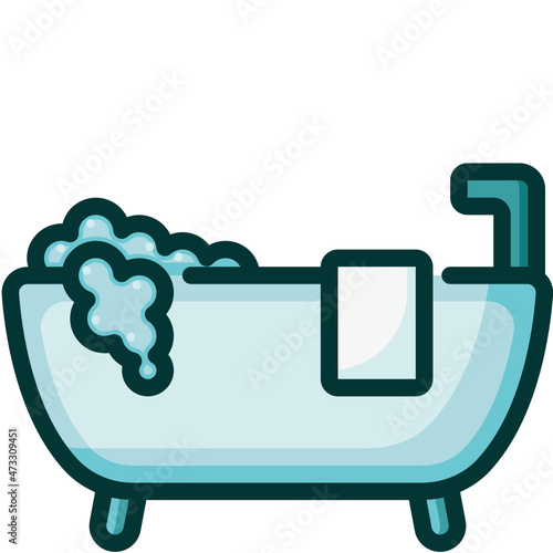 bathtub Two Tone icon