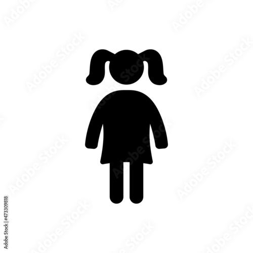 Child girl kid icon