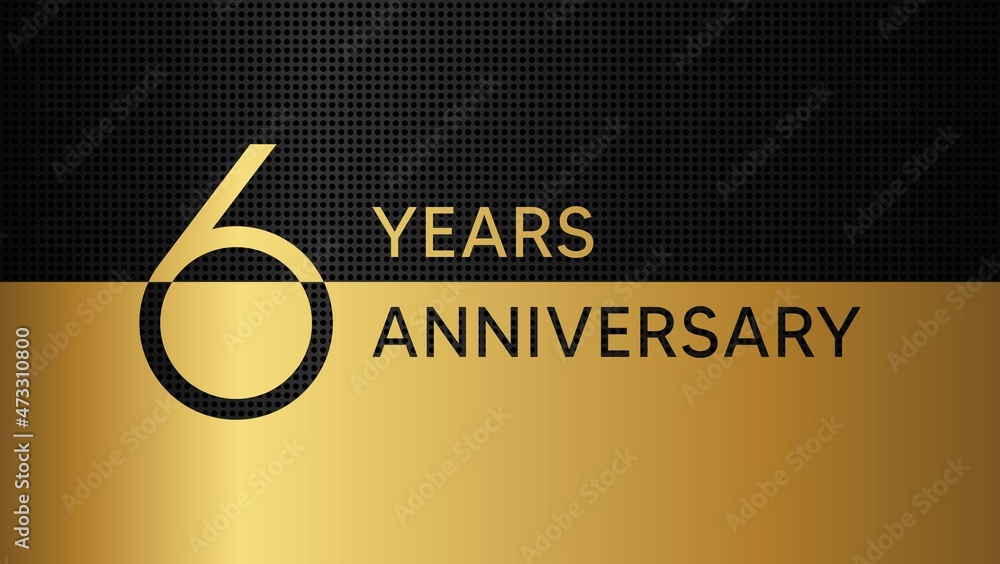 6th anniversary logo. Golden anniversary celebration emblem design for ...