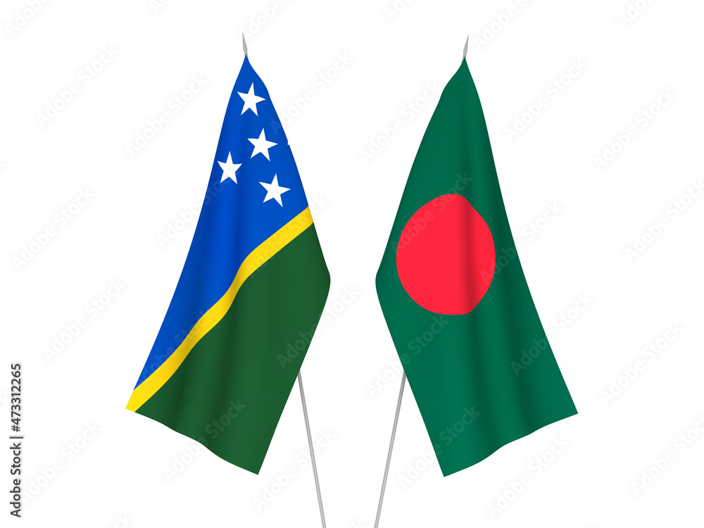 Bangladesh and Solomon Islands flags