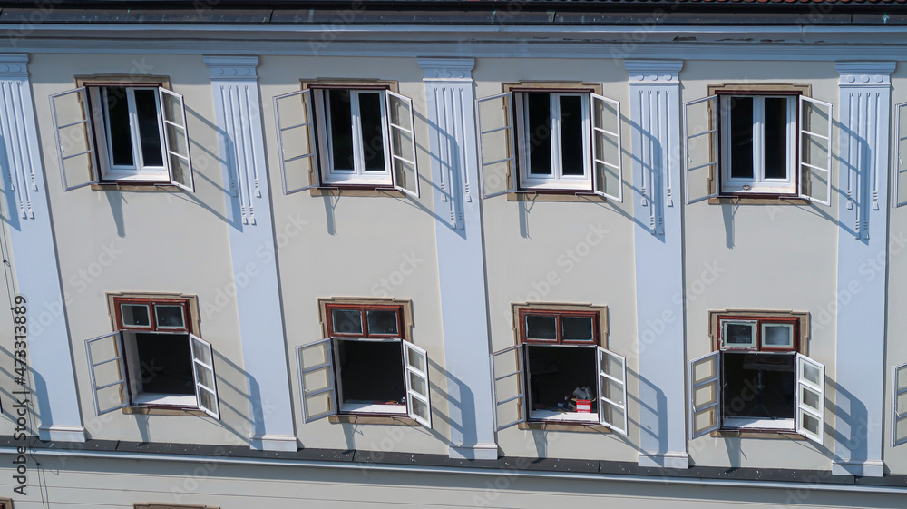 Obraz premium Close up to building architecture of Zagreb, Croatia