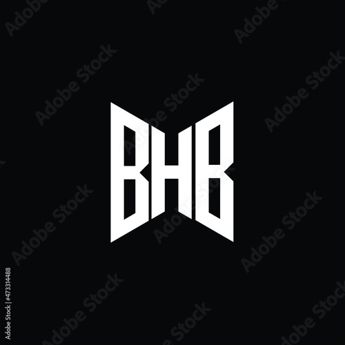 BHB letter logo creative design. BHB unique design photo