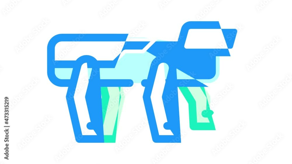 robodog robot animated color icon robodog robot sign. isolated on white background robodog robot animated color icon robodog robot sign. isolated on white background