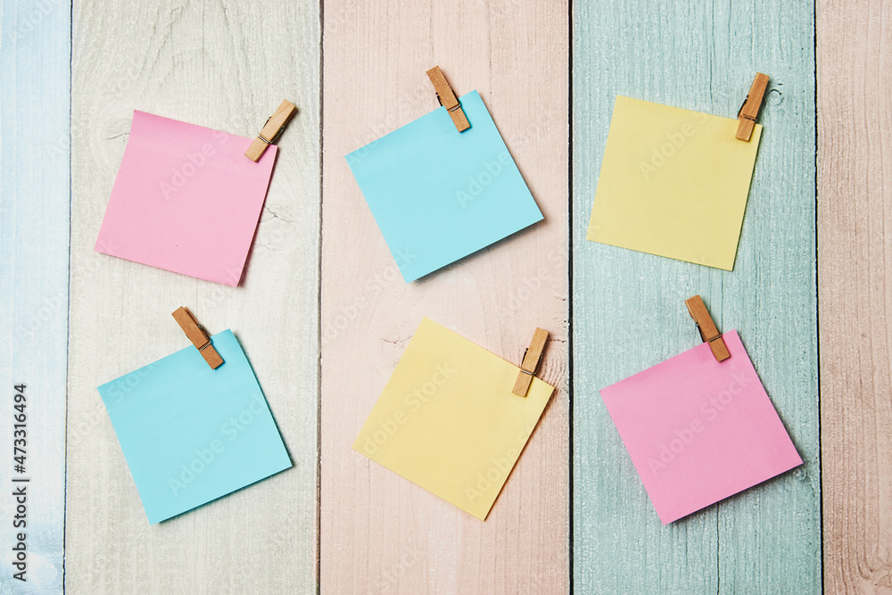 Set of paper notes background. Blank pages with space for text Set of paper notes background. Blank pages with space for text