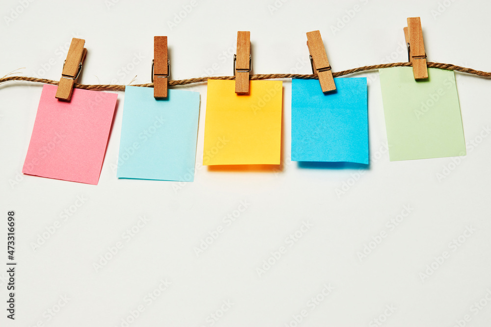 Set of paper notes background. Blank pages with space for text Set of paper notes background. Blank pages with space for text