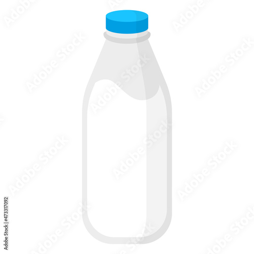 Vector cartoon fresh milk bottle.