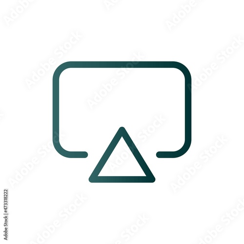 Принти на полотні Airplay Line Gradient Vector Icon Design