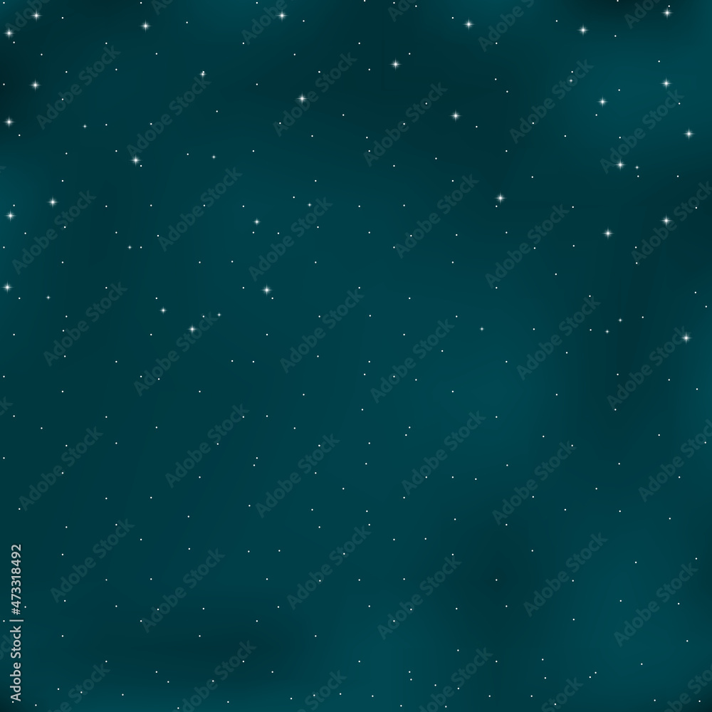 Fototapeta premium Christmas blue background with stars and snow 