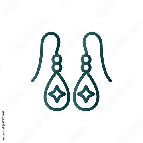 Jewelry Line Gradient Vector Icon Design