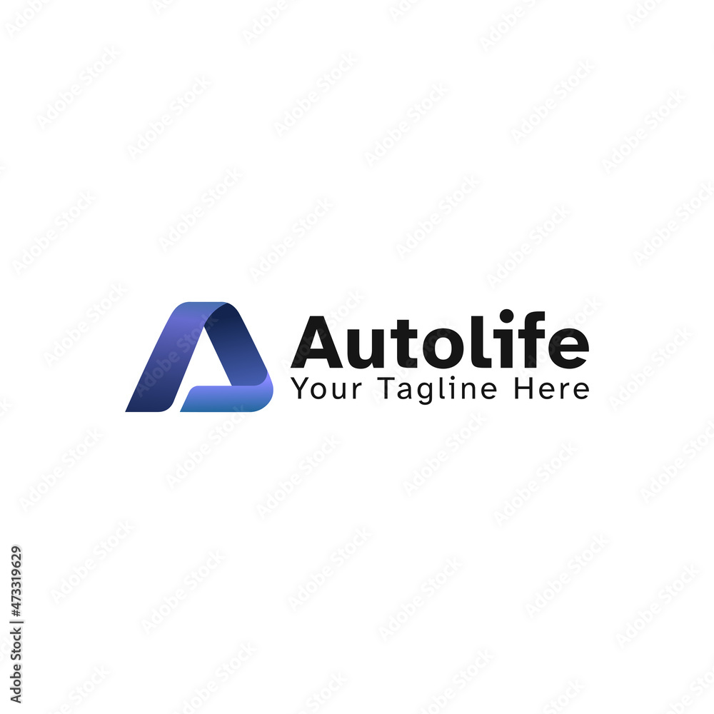Letter A logo, Auto life logo vector. Letter A logo, Auto life logo vector.