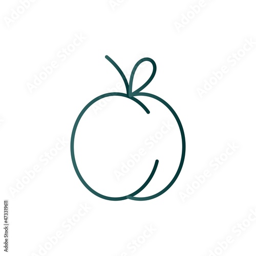 Plum Line Gradient Vector Icon Design