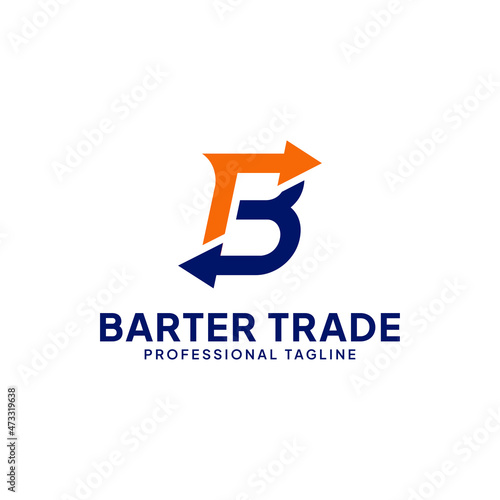 Professional Letter B logo, Barter Trade logo vector for your business logo.