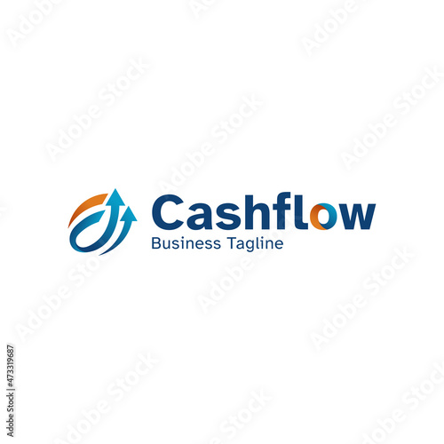 Cash Flow logo vector, business administration logo