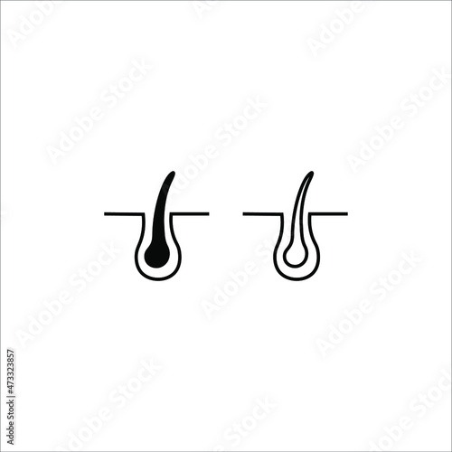 hair with bulb icon vector symbol illustration