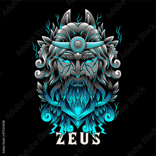 zeus greek goddess illustration