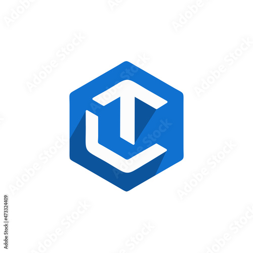 CT initials logo inside hexagon