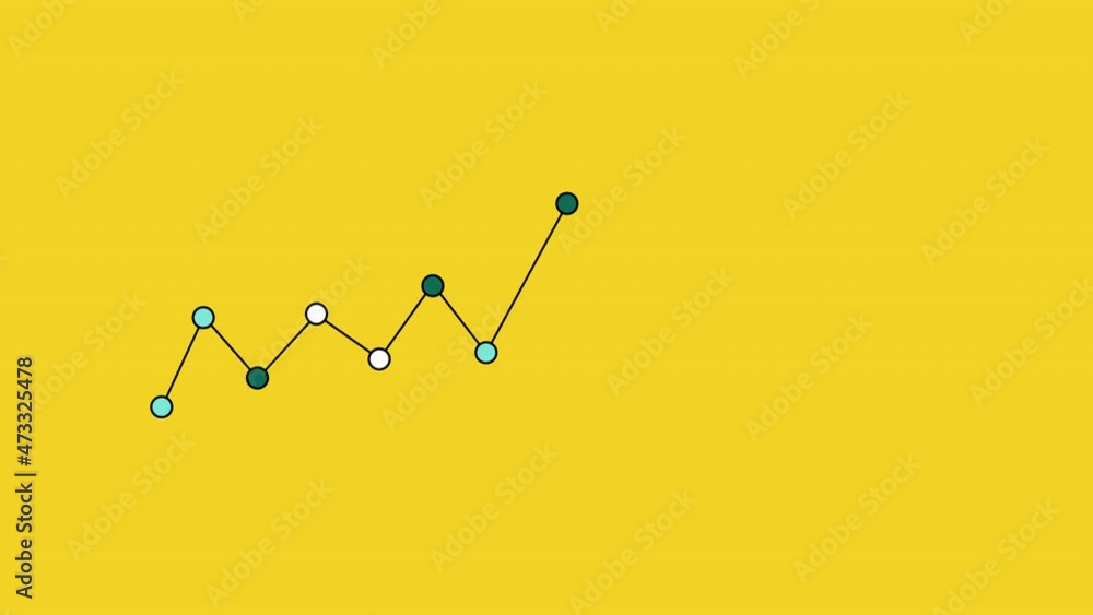 4k video of line diagram on yellow background. 4k video of line diagram on yellow background.
