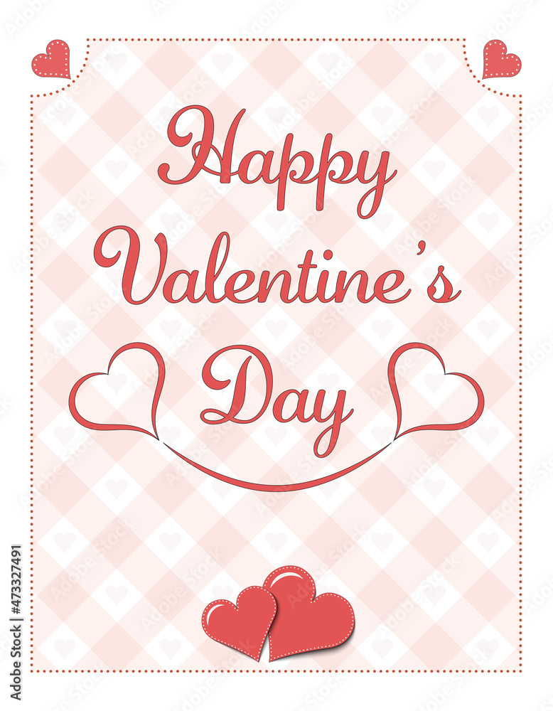 Vertical vintage valentines day pattern with little hearts, stripes, dots vector design. I love you concept illustration to use for wedding cards, invitations, valentine's day projects.
