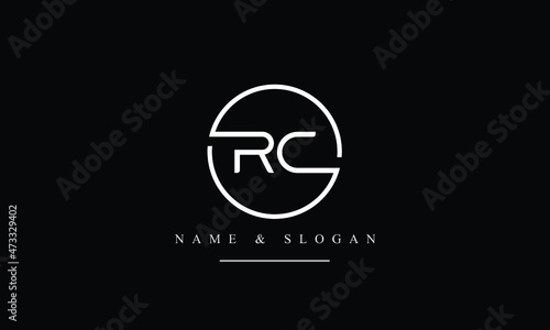 RC, CR, R, C abstract letters logo monogram