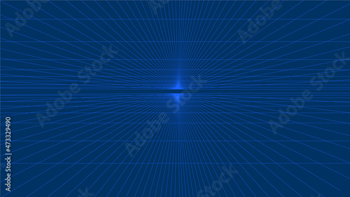 Metaverse perspective space blue screen 
