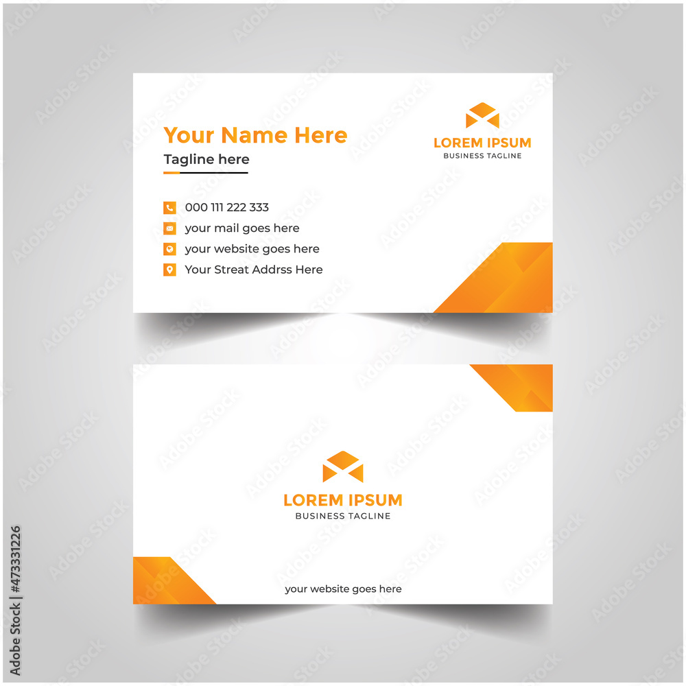 Fototapeta premium colorful business style modern business card design template