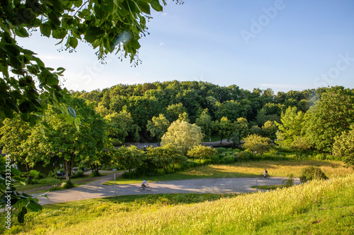 Germany, Bavaria, Munich, Green landscape of springtime Westpark