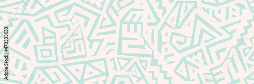 Unique Geometric Vector Seamless Pattern made in ethnic style. Aztec textile print. African traditional design. Creative boho pattern. Perfect for site backgrounds, wrapping paper and fabric design.