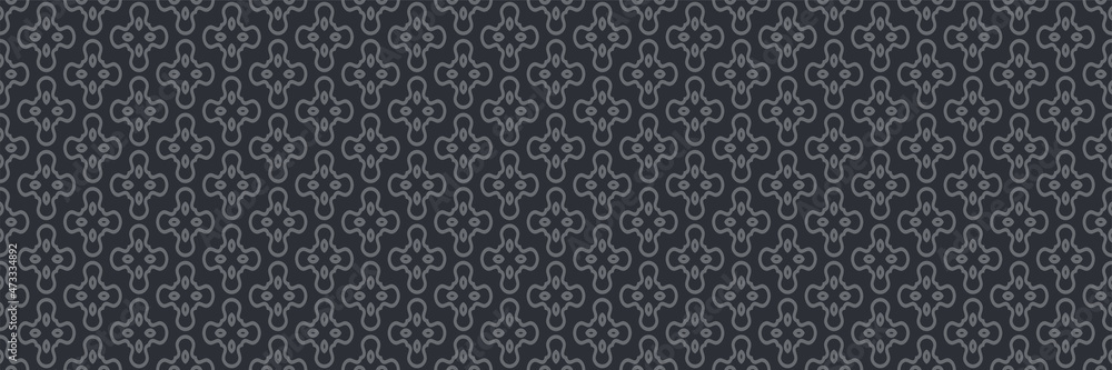 Modern background pattern with abstract gray ornament on black background. Vector image Modern background pattern with abstract gray ornament on black background. Vector image