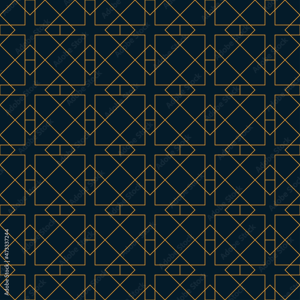 Abstract seamless geometric pattern of outline rhombuses and crosses. Vector illustration Abstract seamless geometric pattern of outline rhombuses and crosses. Vector illustration