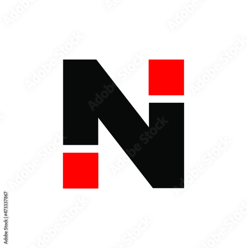INI company initial letters monogram. INI typography logo. photo