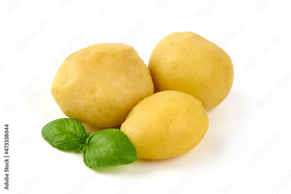 Boiled potato, isolated on white background. Boiled potato, isolated on white background.