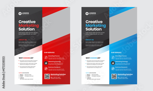 Modern corporate flyer design template 