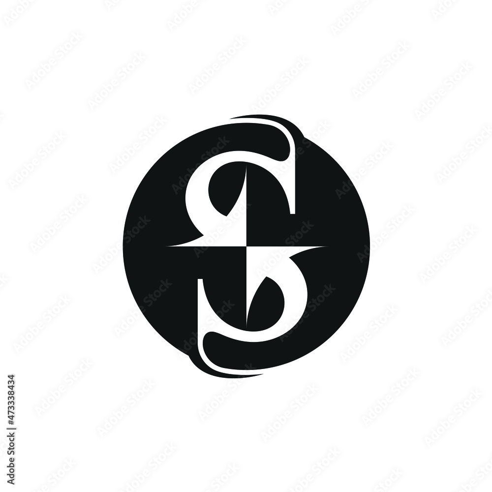 monogram S arrow logo design, circle style monogram S arrow logo design, circle style