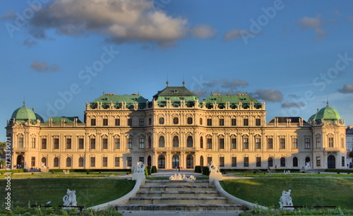 Facade of Belvedere Palace in Vienna, Austria