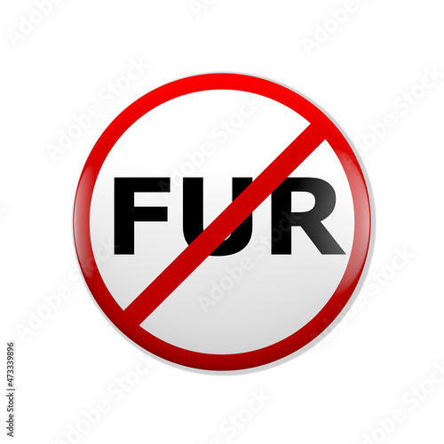 Free Download No fur badge. Fur prohibition symbol for animal rights concepts. - GFXLoad
