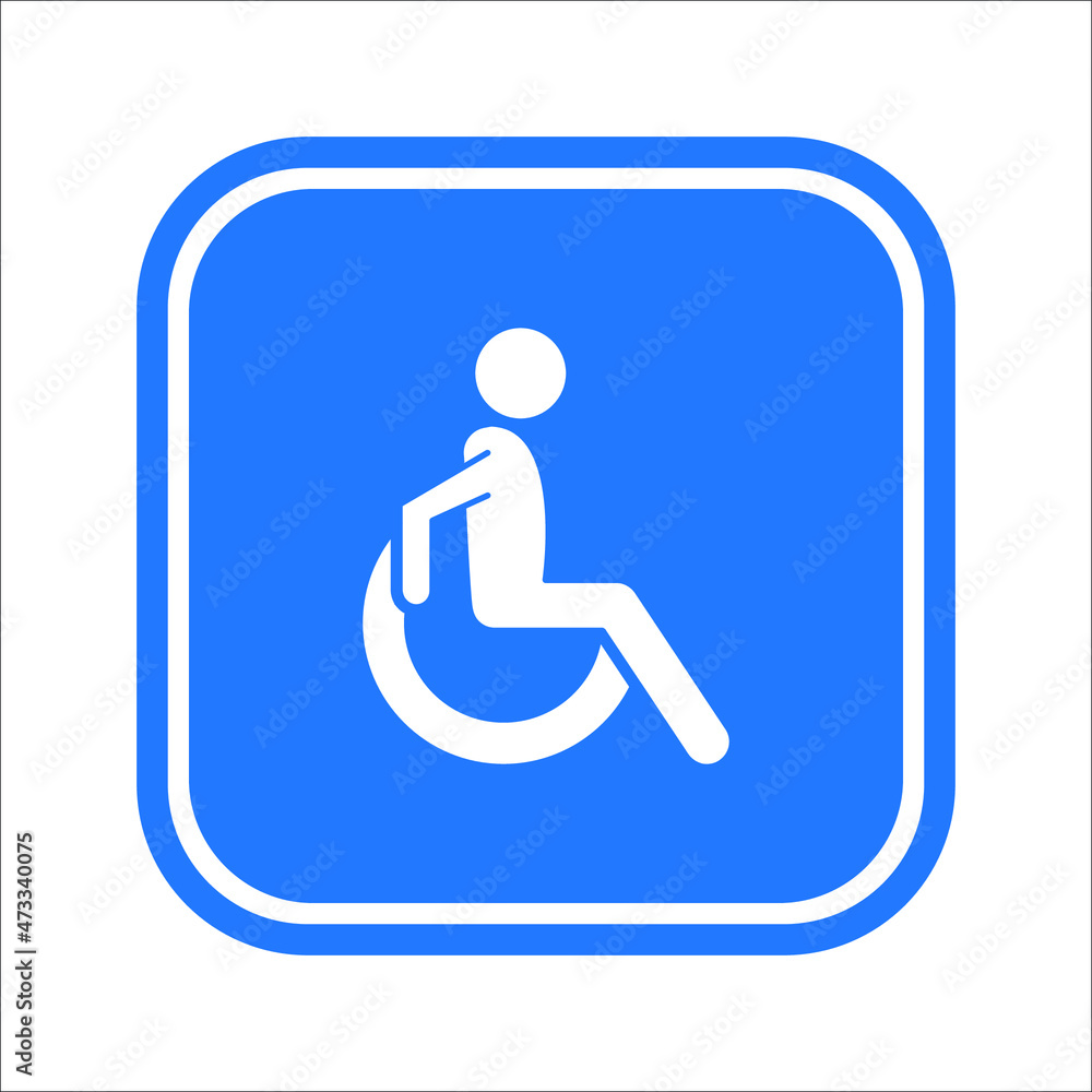 Wheelchair, handicapped or accessibility parking or access vector icon for apps and print. eps 10 Wheelchair, handicapped or accessibility parking or access vector icon for apps and print. eps 10