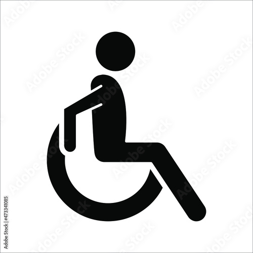 Disabled Handicap Icon. vector illustration on white background. eps 10