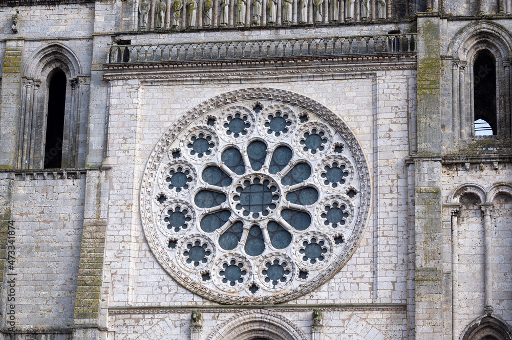 Rosace extérieure de la façade de la cathédrale de Chartres